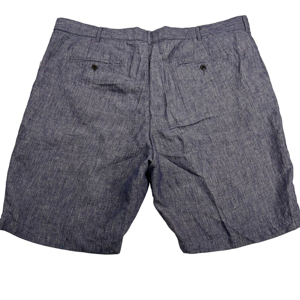 Joseph Jos. A. Bank Reserve Chambray Blue 100% Linen Dress Shorts Size 46 Waist - Picture 8 of 11